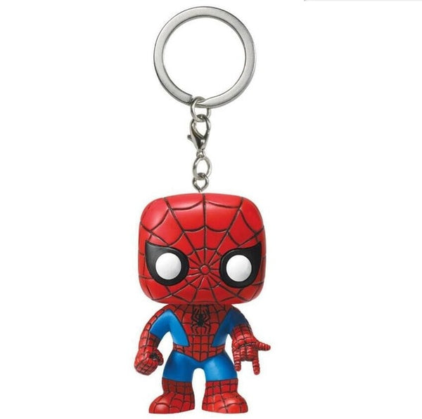 Fashion creative jewelry  new Marvel Keychain spider chivalry captain game movie surrounding key chain with box gift