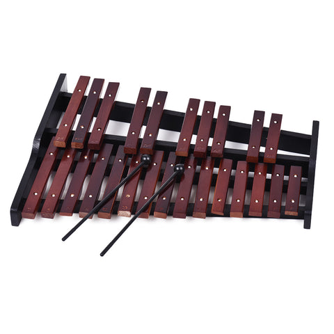 25 Note Wooden Xylophone Percussion Educational Musical Instrument Gift with 2 Mallets