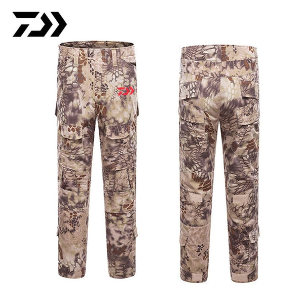 Daiwa Fishing Pants Outdoor Camping Hiking Windproof Men Trousers Python Breathable Quick Dry Print Camouflage Fishing Pants Set