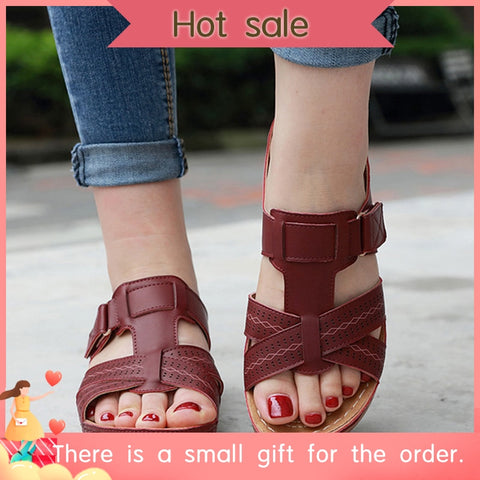 Women Premium Orthopedic Open Toe Sandals Vintage Anti-slip Breathable for Summer (free gift)